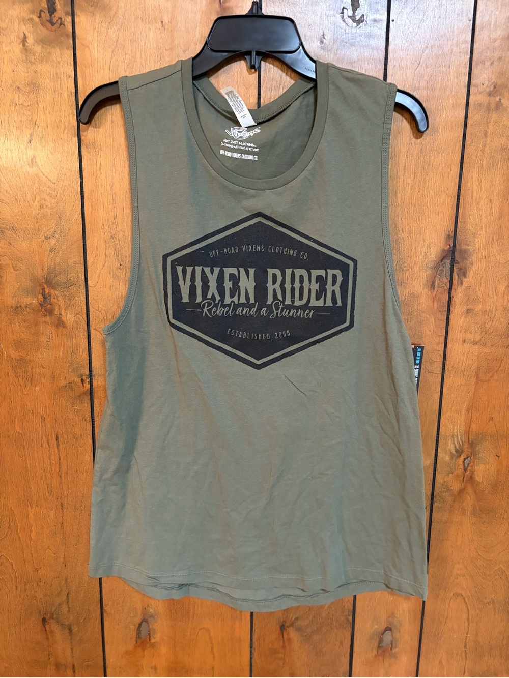 Vixens Olive Graphic Tank Top